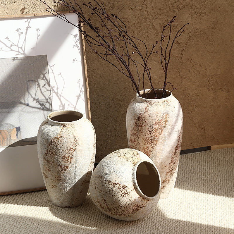 Retro Ceramic Vase Home Flower Arrangement Ornaments